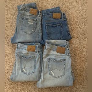 Mens Lot of 4 American Eagle Jeans